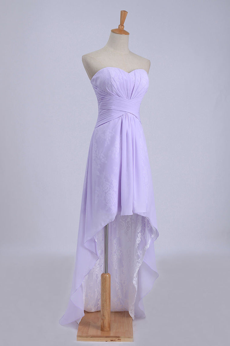 2022 Collection Homecoming Dresses Asymmetrical Train Sweetheart A Line Chiffon