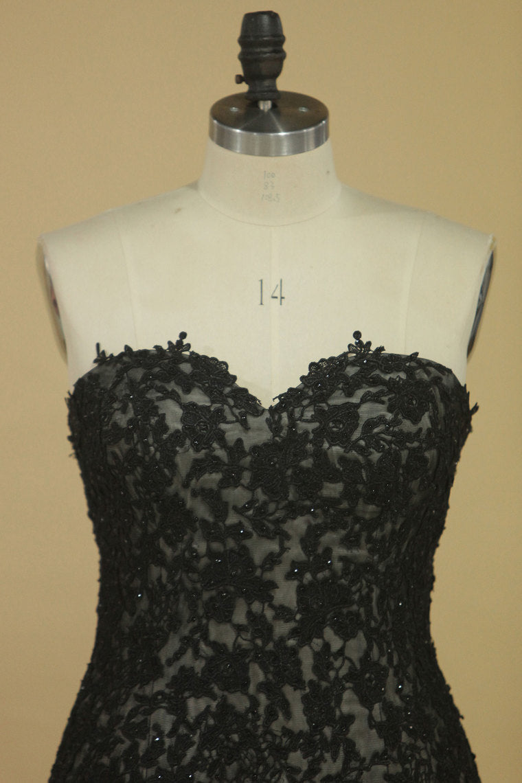 2022 Floor Length Prom Dresses A Line Sweetheart Tulle With Applique