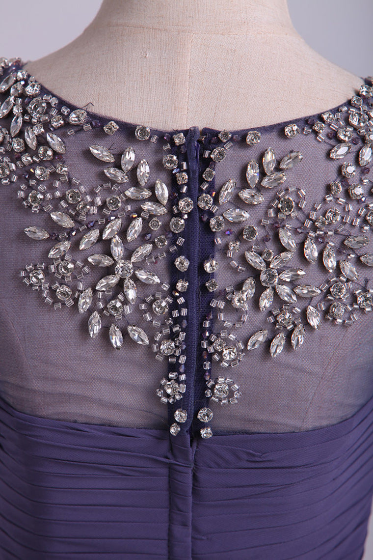 2022 Scoop Homecoming Dresses Short Chiffon With Beading & Ruffles