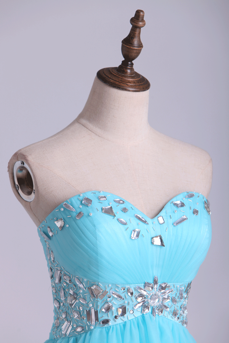 2022 Homecoming Dresses A Line Sweetheart With Beading&Sequins Mini