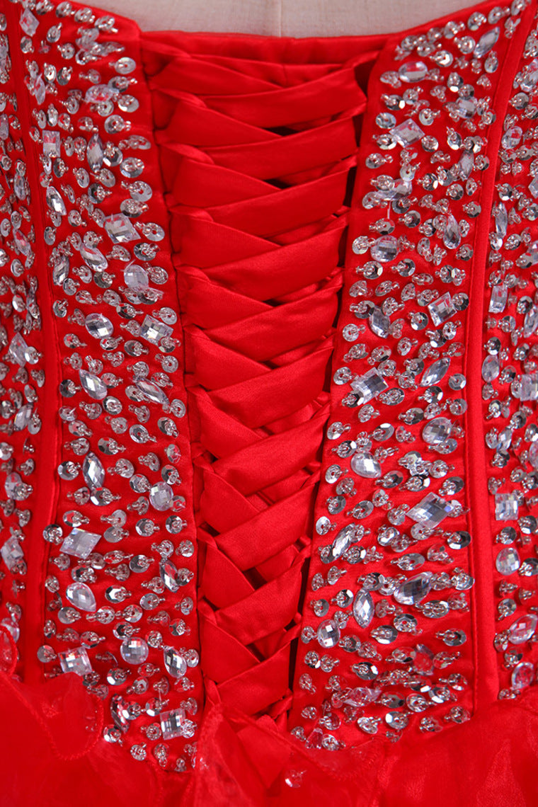 2022 Ball Gown Sweetheart Organza Floor Length Quinceanera Dresses