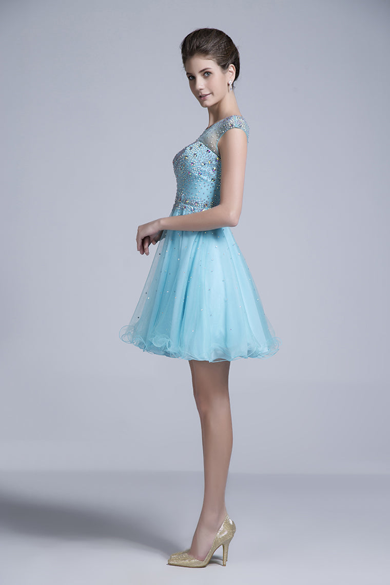 Splendid Scoop Neckline Short/Mini Open Back Dresses 2022 New Style