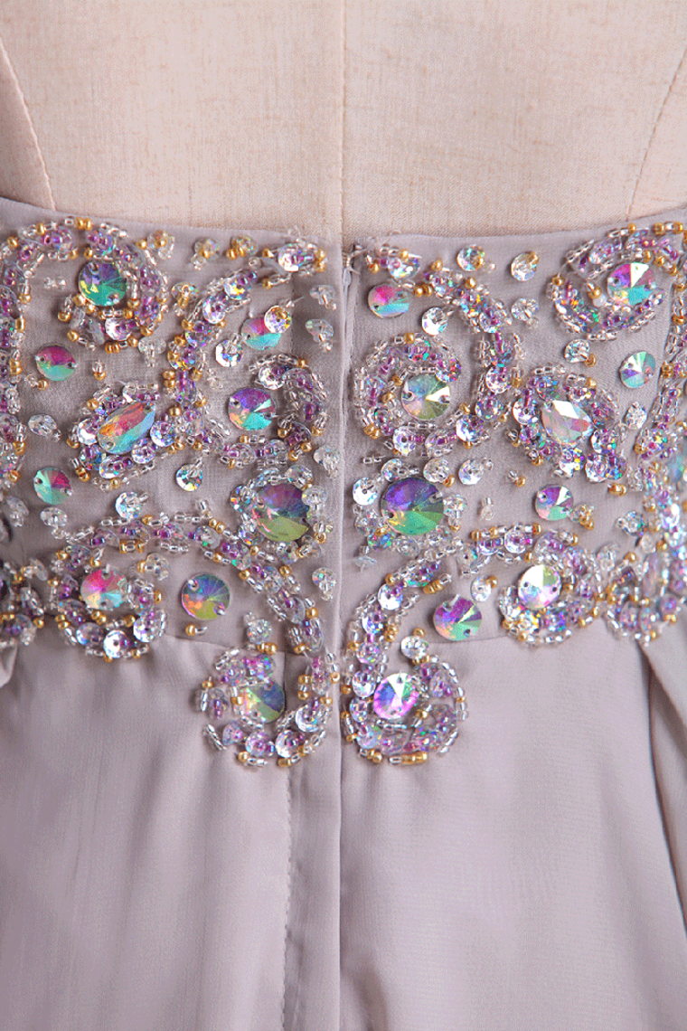 2022 Homecoming Dress Sweetheart Beaded Bodice A Line Mini Chiffon