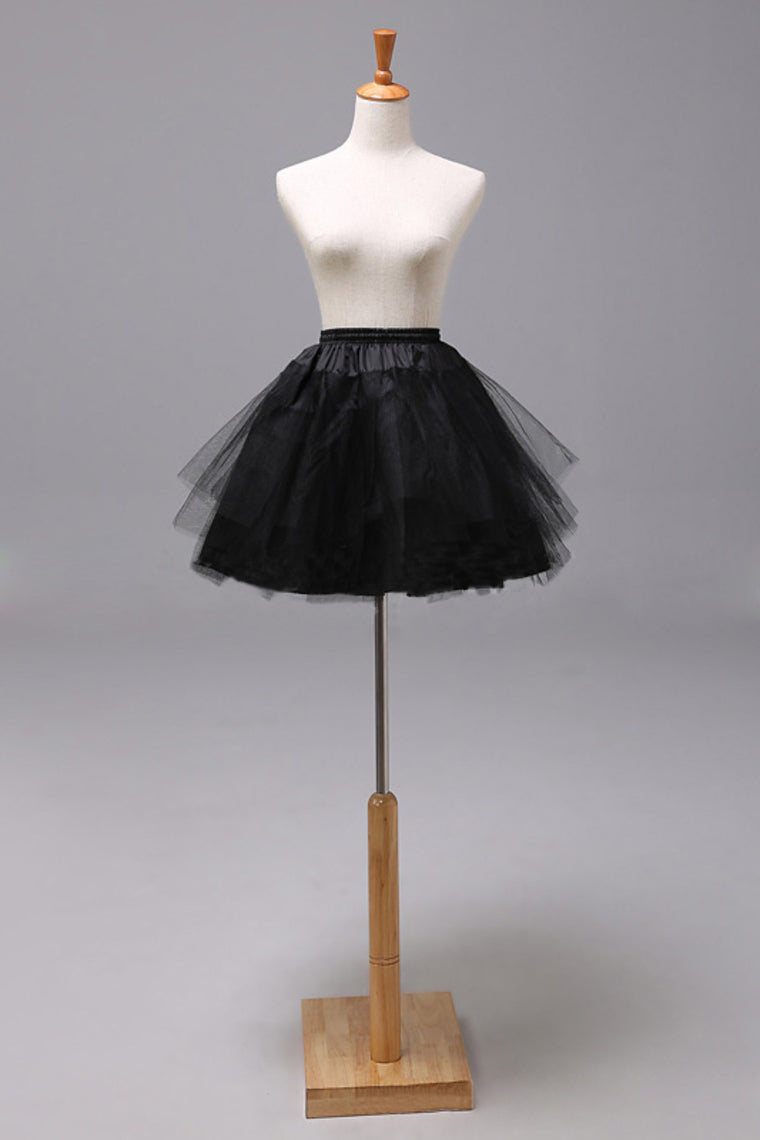 Women White Tulle Short Length 4 Tiers Petticoats #BC14