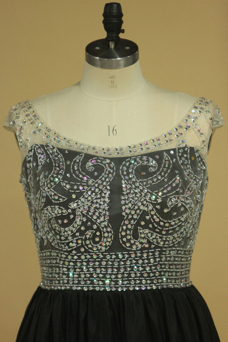 2022 Open Back Off The Shoulder A Line Prom Dresses Taffeta With Beading