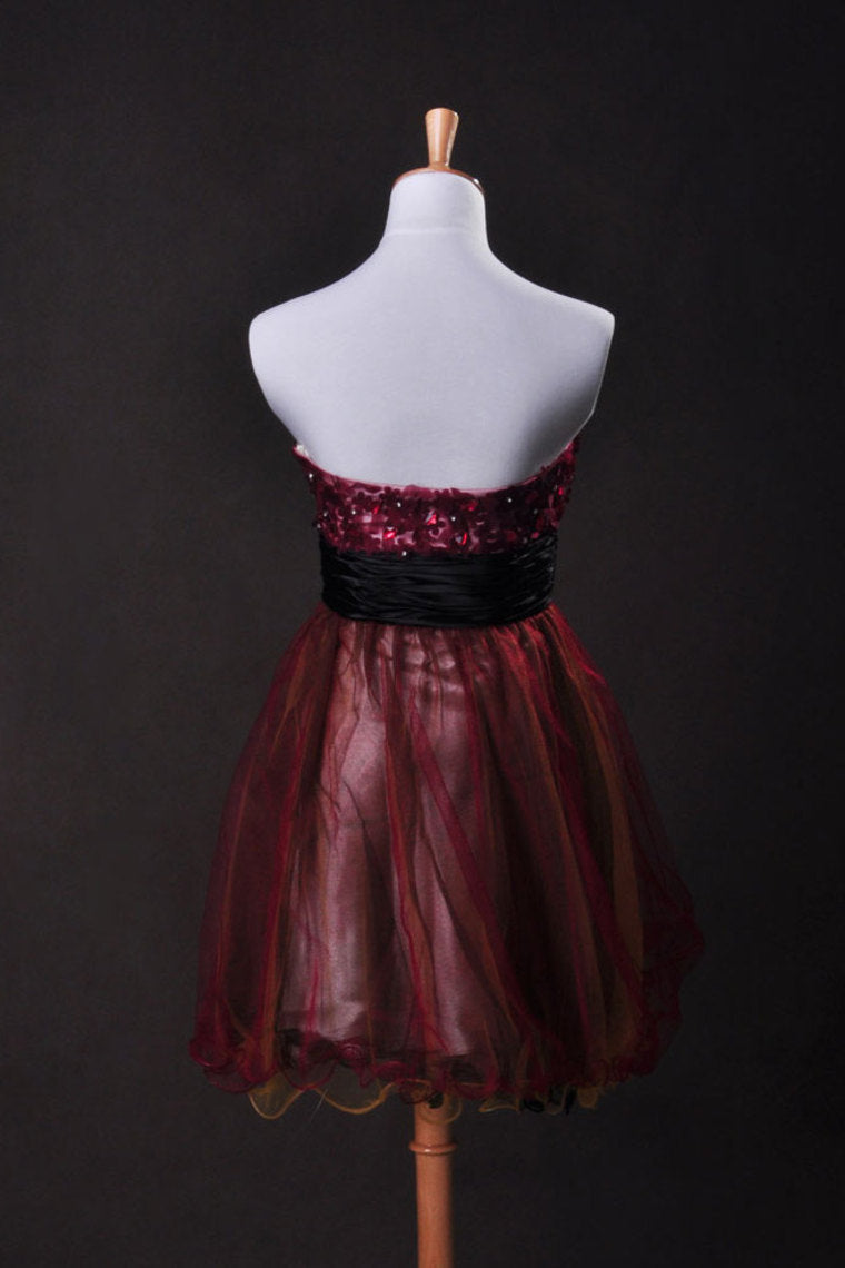 2022 Collection A Line Sweetheart Short/Mini Organza Cz