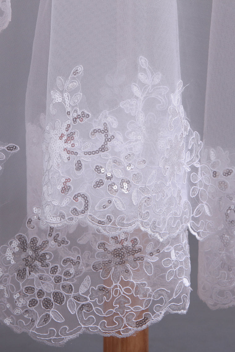 2022 Gorgeous Wedding Veils With Applique