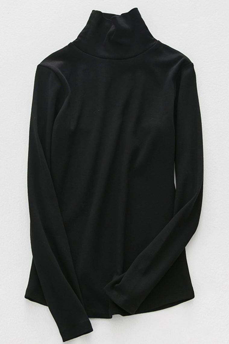 2022 Women'S High-Neck Cotton T-Shirt Tops Long Sleeve For Muslim Dresses