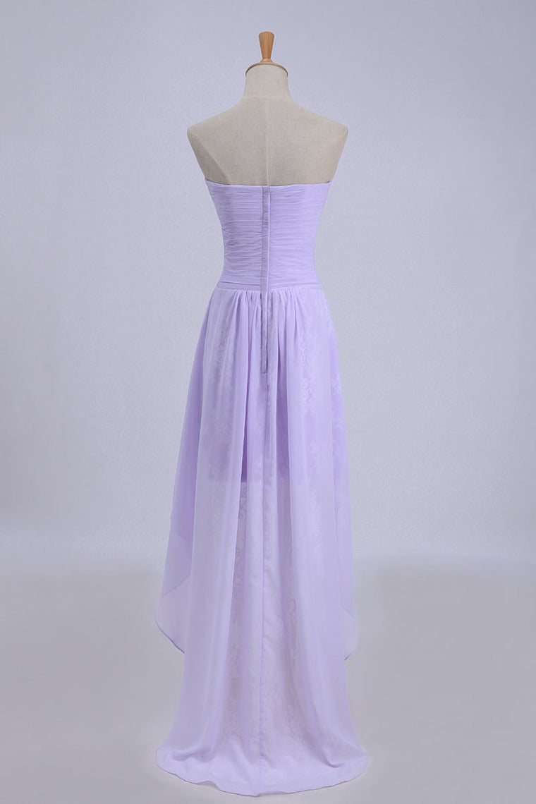 2022 Collection Homecoming Dresses Asymmetrical Train Sweetheart A Line Chiffon