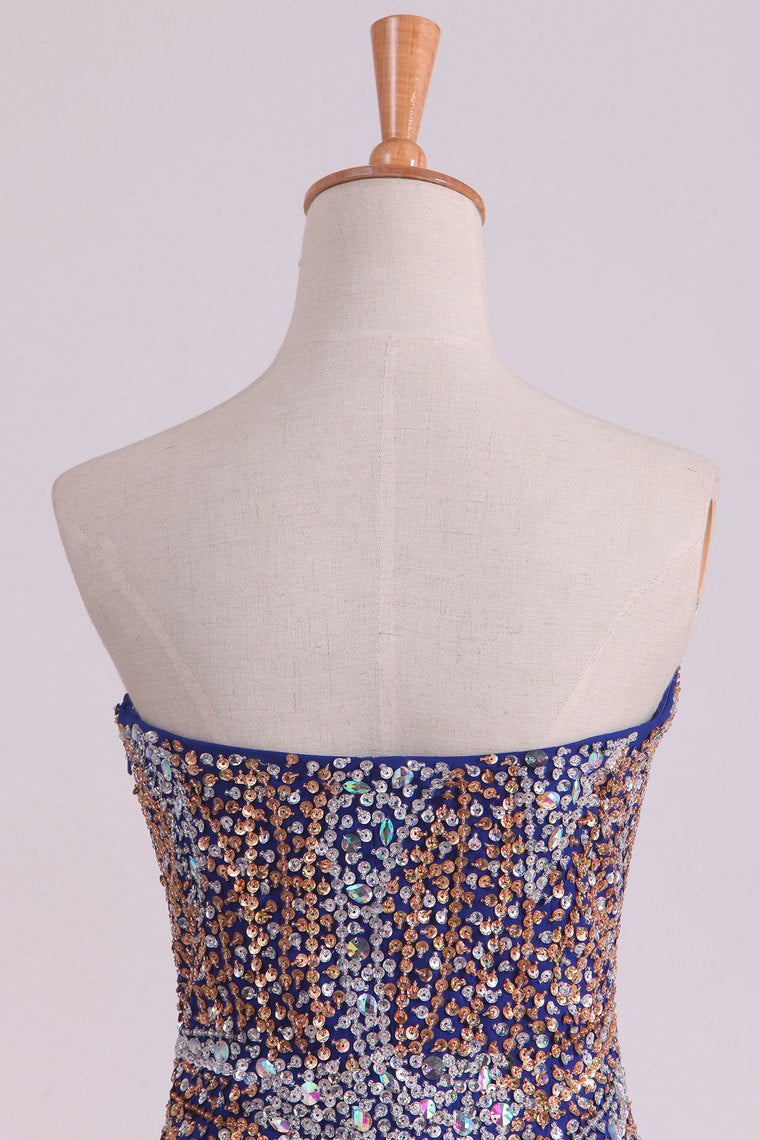 2022 New Arrival Chiffon Prom Dresses Sheath/Column With Beading Court Train