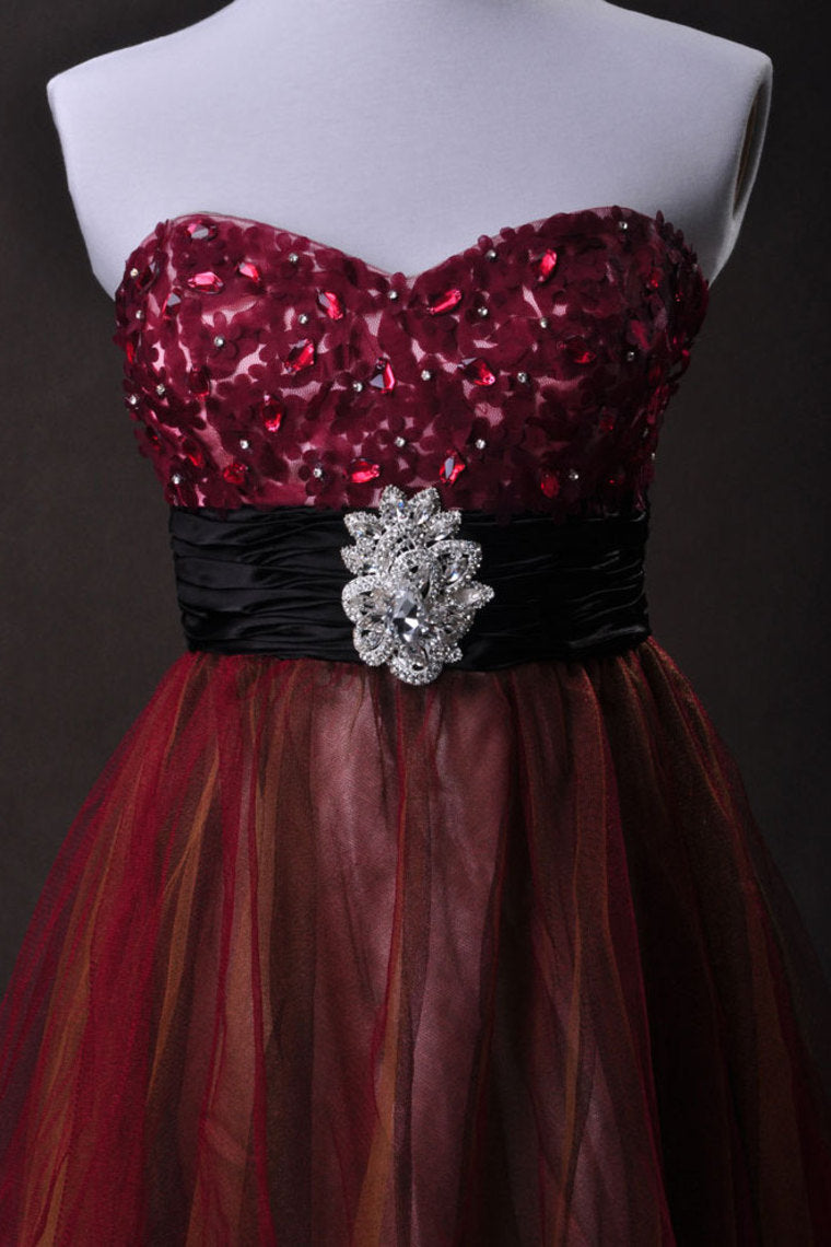 2022 Collection A Line Sweetheart  Short/Mini Organza Cz