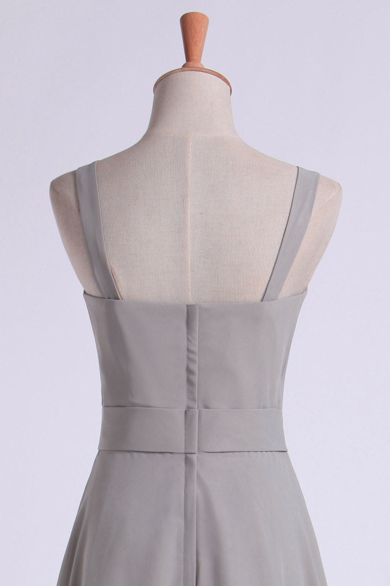 2022 Bridesmaid Dresses V Neck Princess Short/Mini With Ruffles And Beads Chiffon