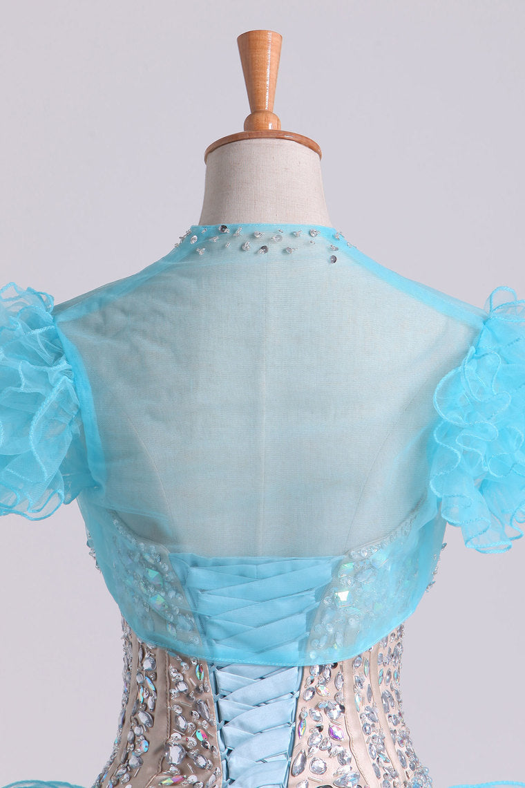 2022 Beaded Bodice Sweetheart Balll Gown Quinceanera Dresses Floor Length