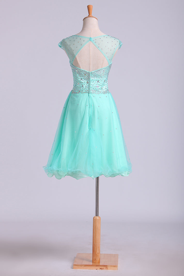 2022 Scoop Neckline Short/Mini Open Back Dresses