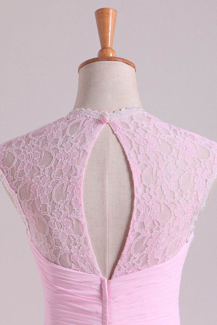 2022 V-Neck Bridesmaid Dresses A-Line Floor-Length With Ruffles