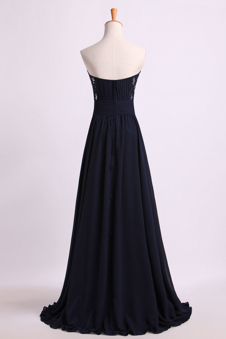 2022 Enchanted Sweetheart Prom Dresses A Line Floor Length Chiffon&Lace