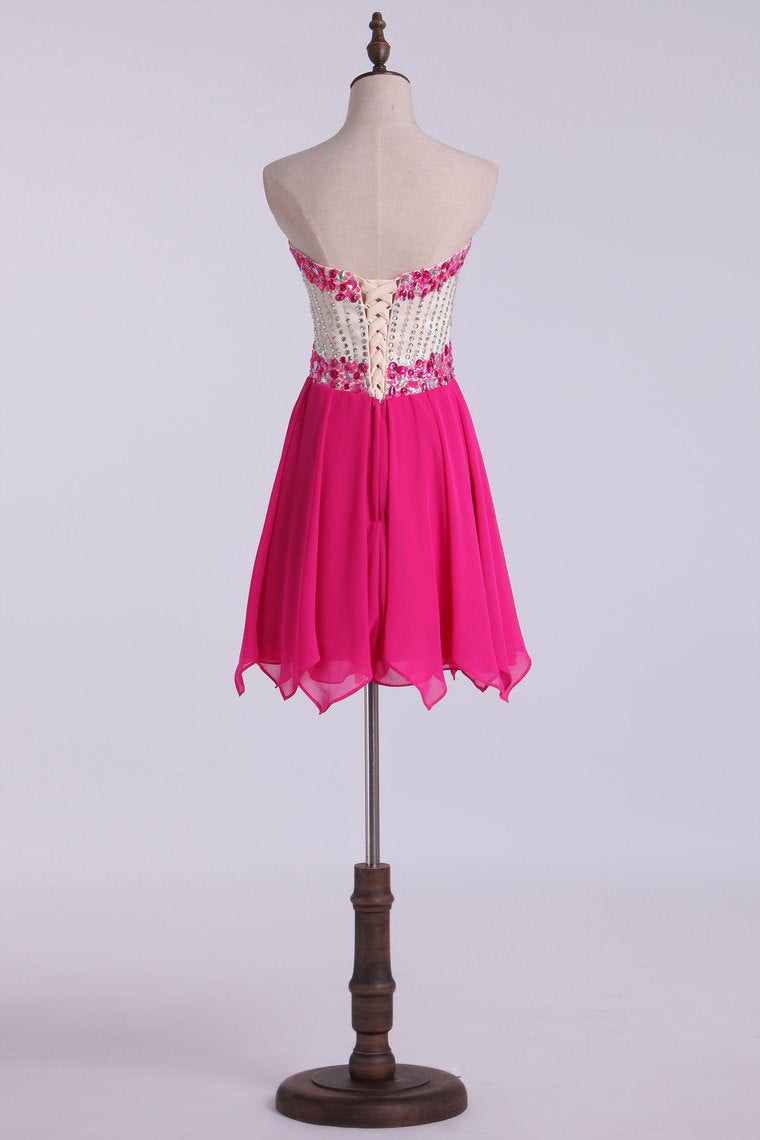 2022 Homecoming Dresses Sweetheart A Line Chiffon