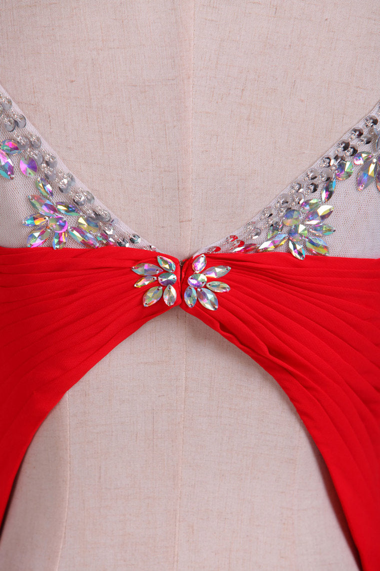 2022 Sheath/Column Homecoming Dresses Scoop Mini Open Back With Beads