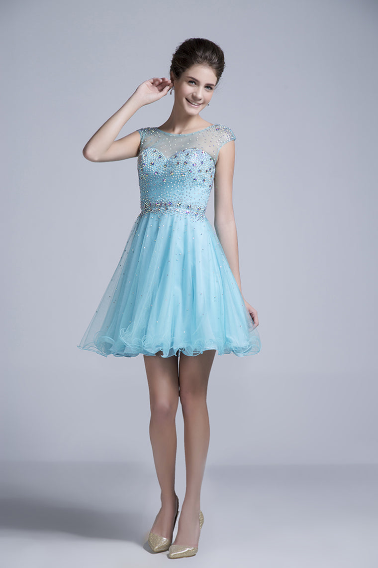Splendid Scoop Neckline Short/Mini Open Back Dresses 2022 New Style