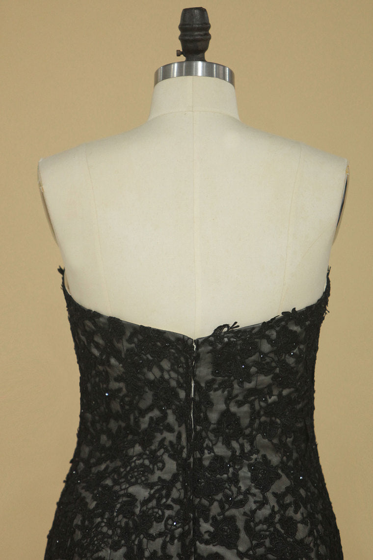 2022 Floor Length Prom Dresses A Line Sweetheart Tulle With Applique