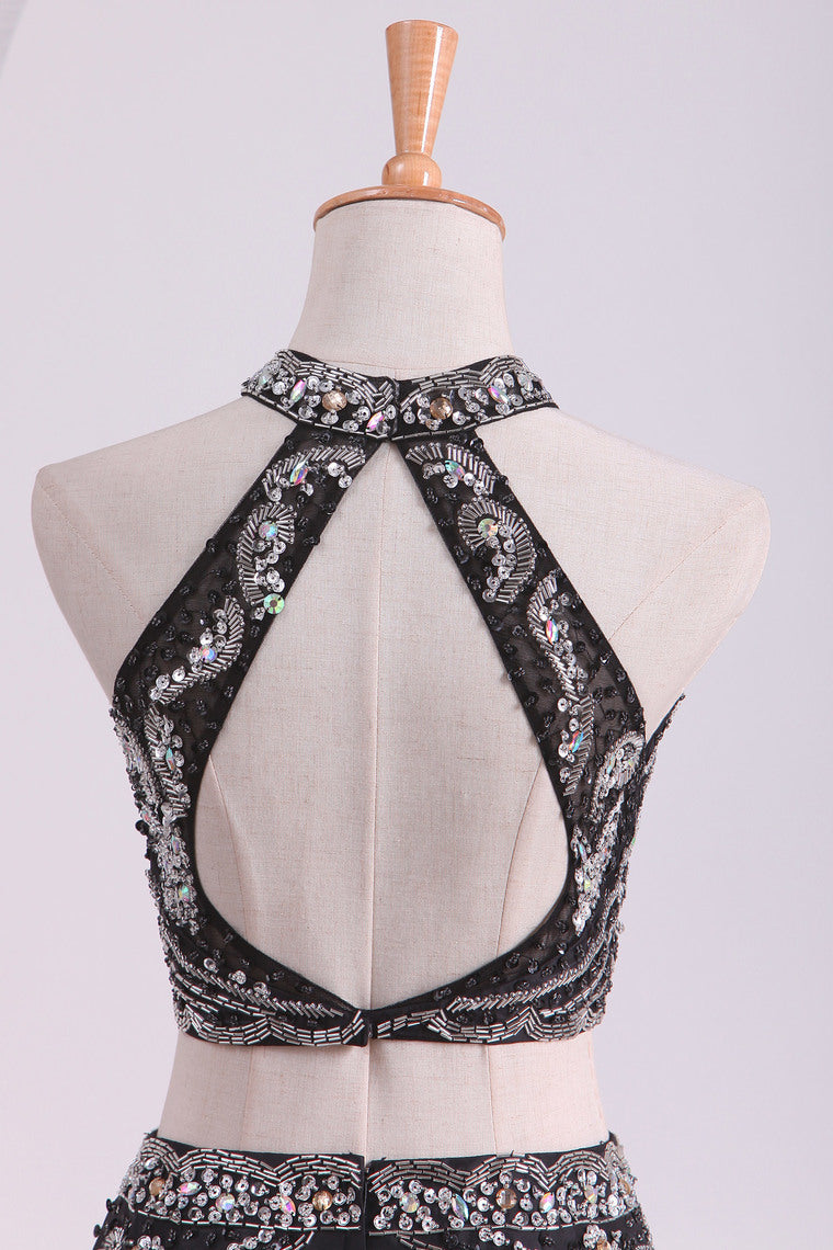 2022 Black Open Back Prom Dresses Mermaid Floor Length Satin