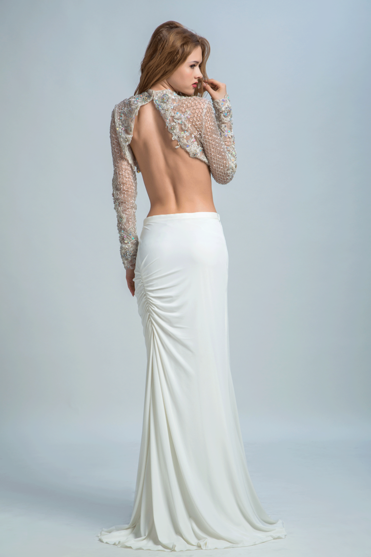 2022 Two-Piece High Neck Prom Dresses Sheath Spandex With Applique And Beads