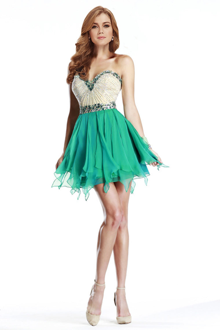 2022 Stunning Homecoming Dresses Sweetheart A Line Short/Mini With Beads New Arrival