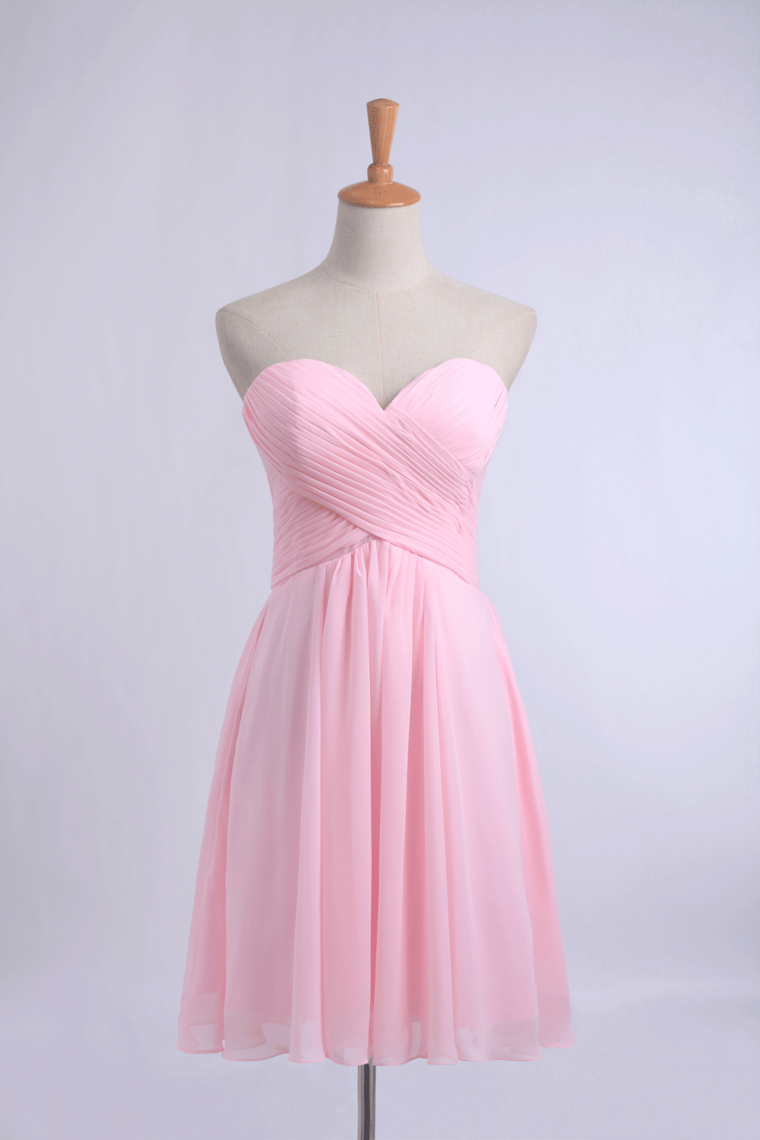 2022 New Arrival Homecoming Dress Sweetheart Short/Mini Ruffled