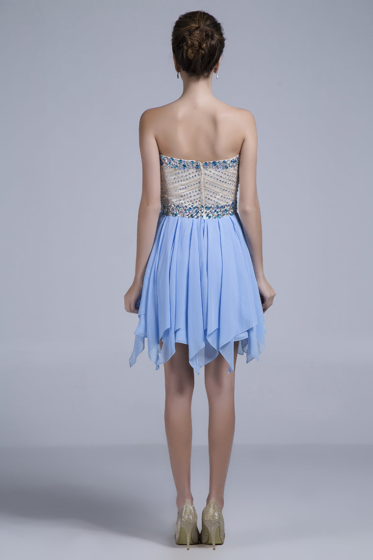 2022 Stunning Homecoming Dresses Sweetheart A Line Short/Mini With Beads New Arrival