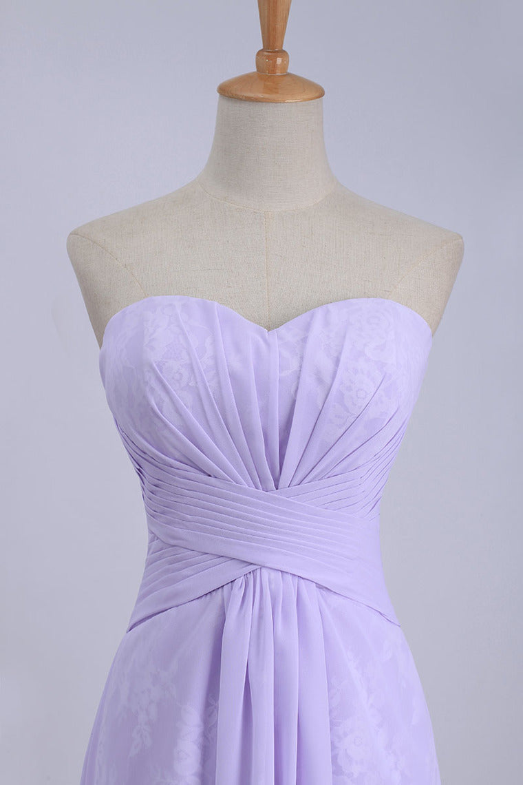 2022 Collection Homecoming Dresses Asymmetrical Train Sweetheart A Line Chiffon