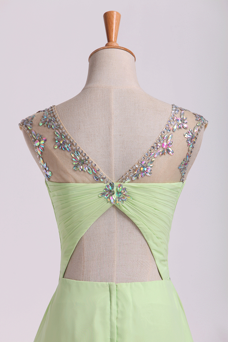 2022 Homecoming Dresses Short/Mini Ruffled&Beaded Chiffon