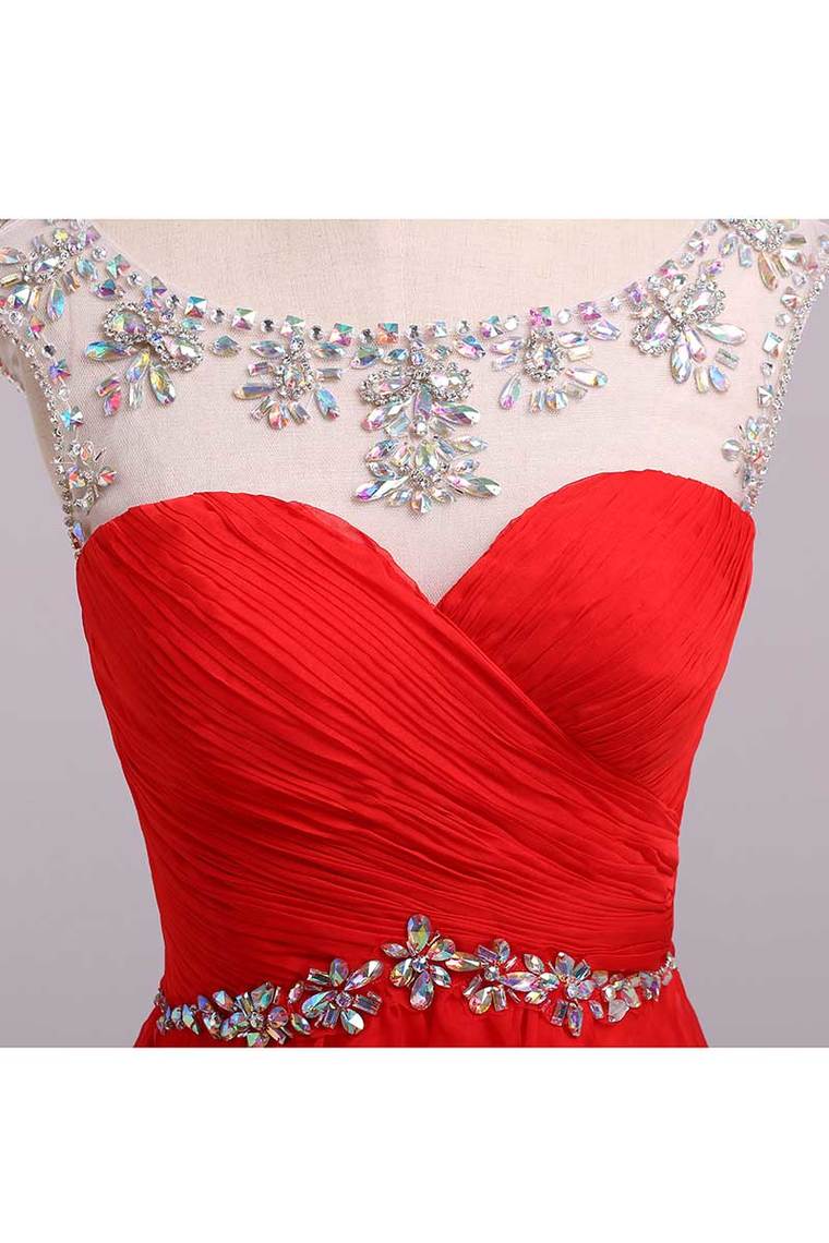 2022 Cute Homecoming Dresses Short/Mini Rulffled&Beaded Chiffon Dark Royal Blue