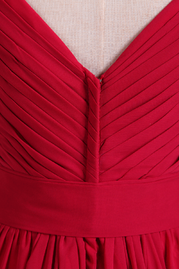 2022 New Arrival Bridesmaid Dresses Straps A-Line Chiffon Floor-Length