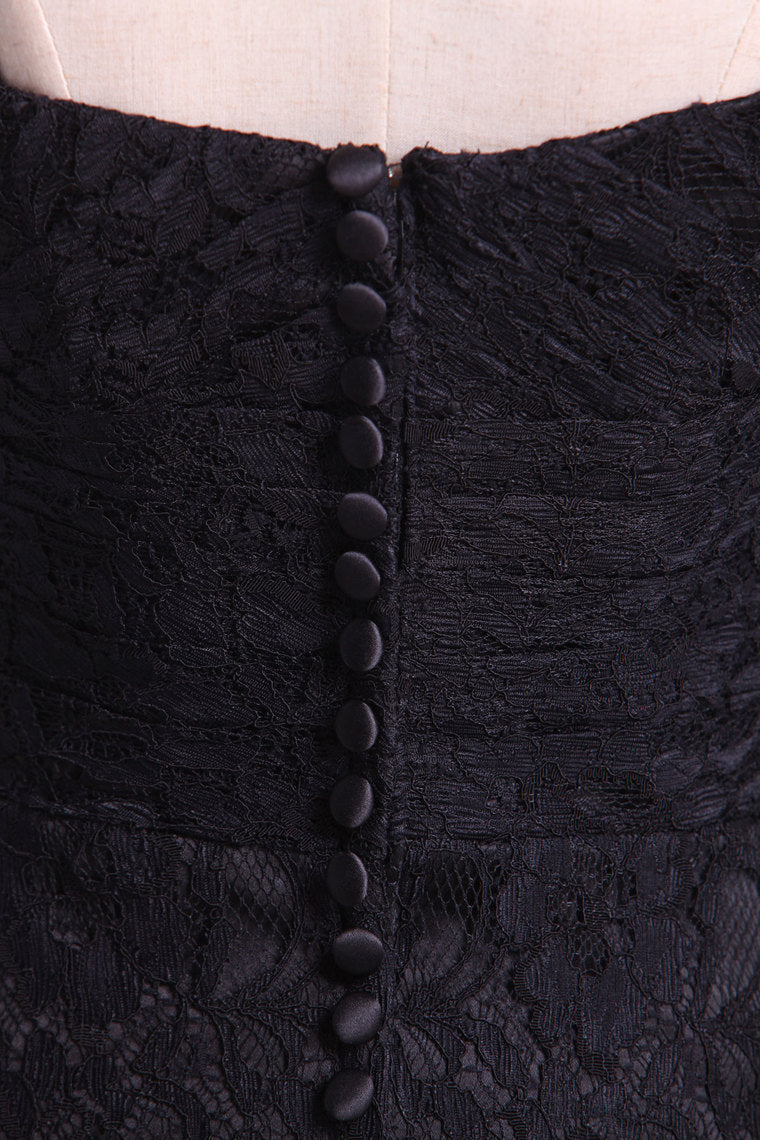 2022 Straps A Line Knee Length Lace Bridesmaid Dresses