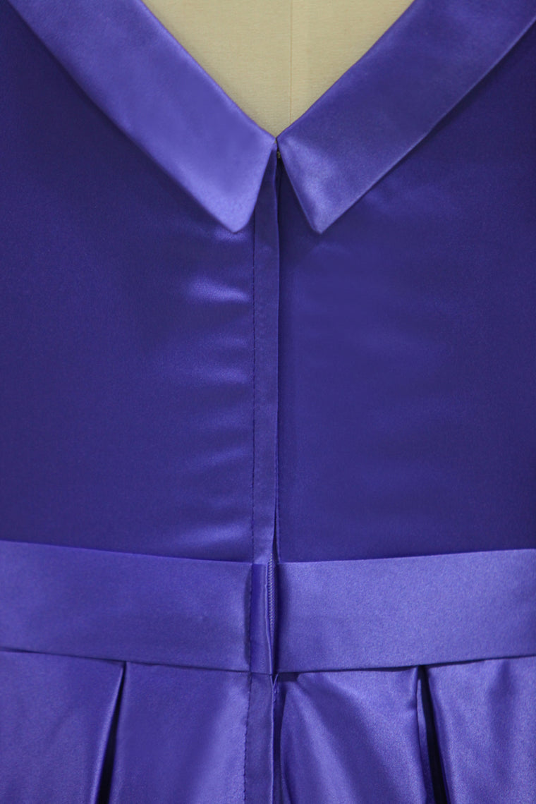 2022 Regency Plus Size A Line Evening Dresses  Cowl Neck Floor Length Satin With Sash