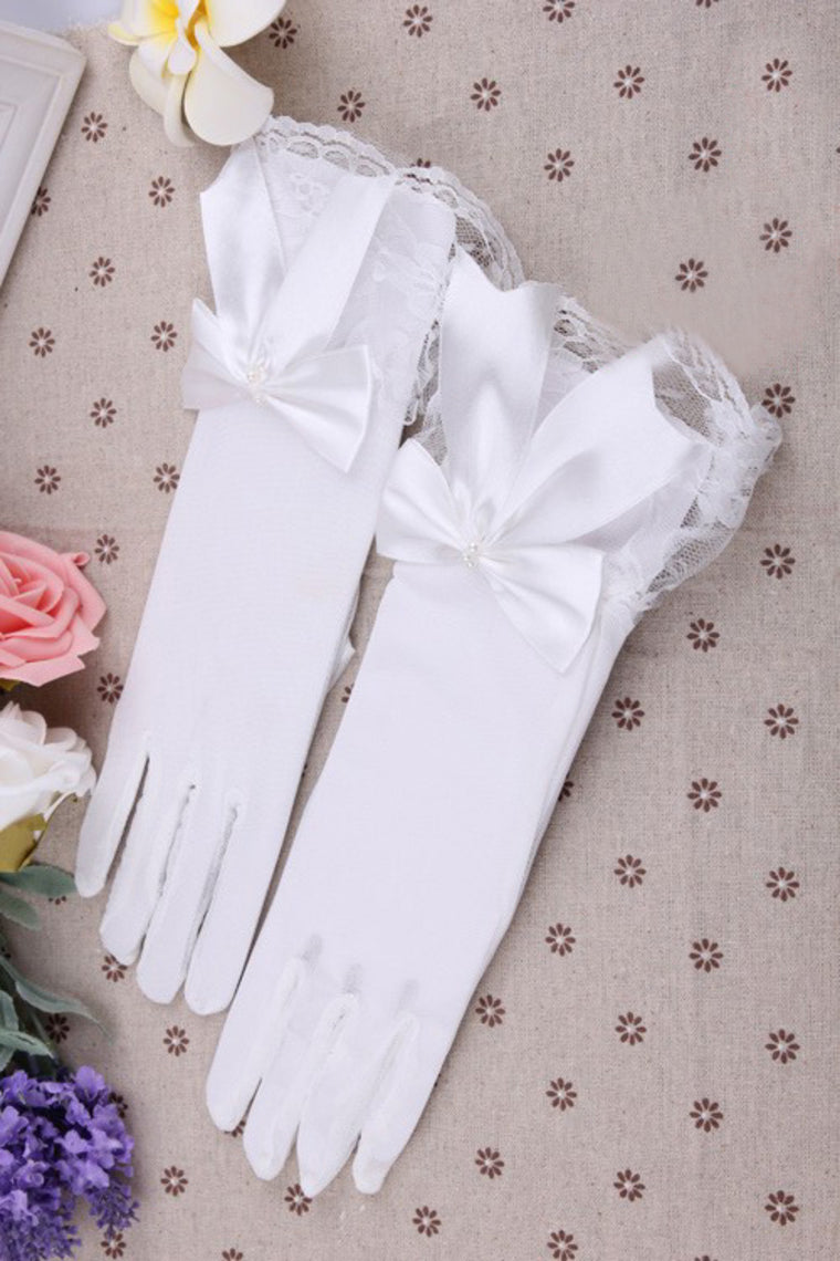 2022 Beautidul Tulle Wrist Lengh Bridal Gloves #ST0103