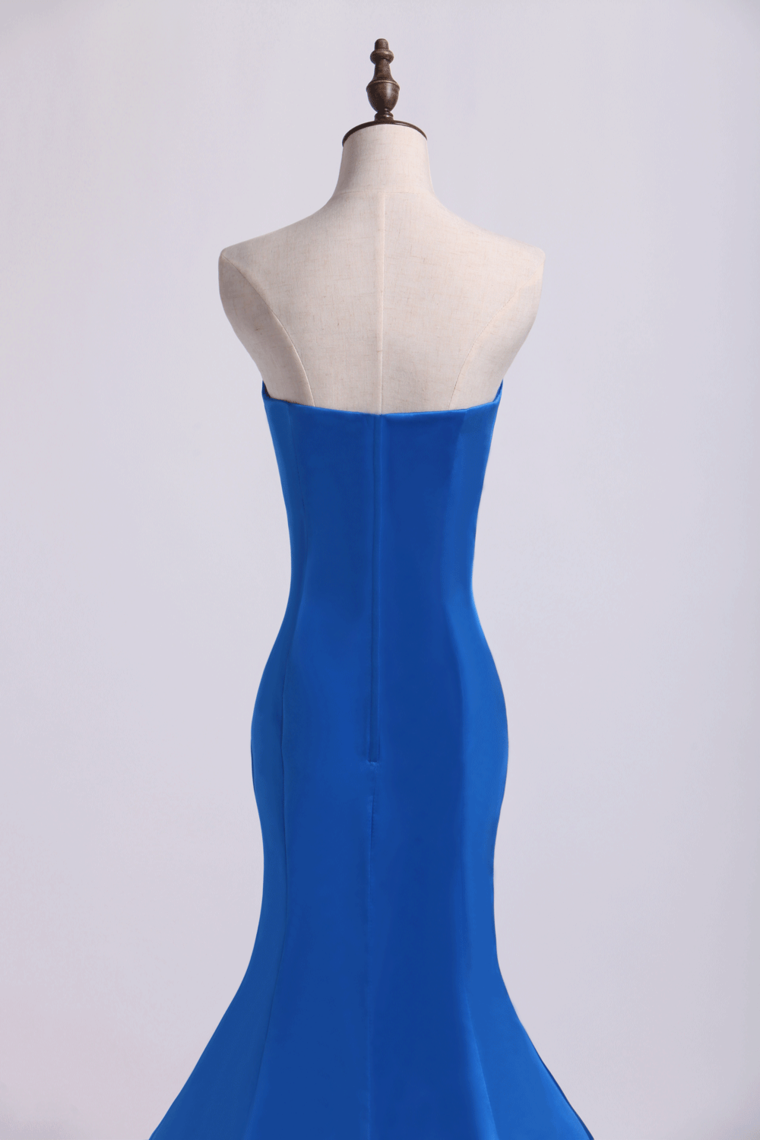 2022 Evening Dresses Sweetheart Mermaid/Trumpet Satin Court Train