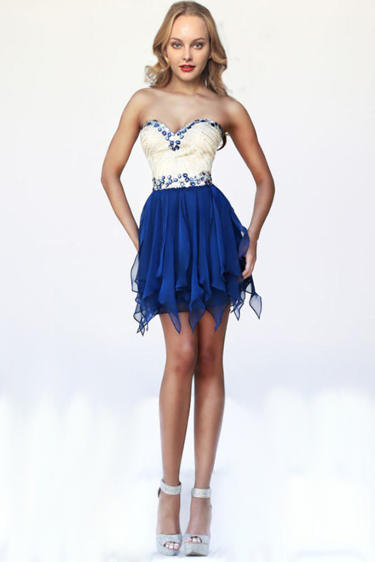 2022 Stunning Homecoming Dresses Sweetheart A Line Short/Mini With Beads New Arrival