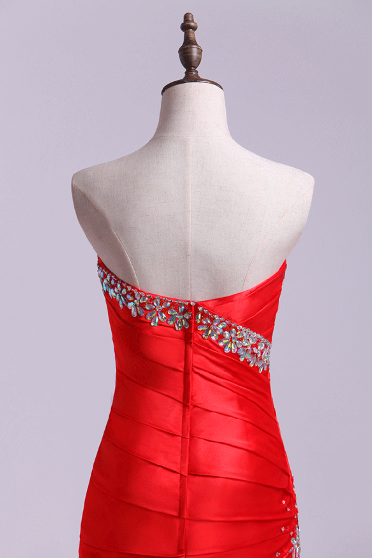 2022 Prom Dresses Trumpet Sleeveless Sweetheart With Beading/Sequins