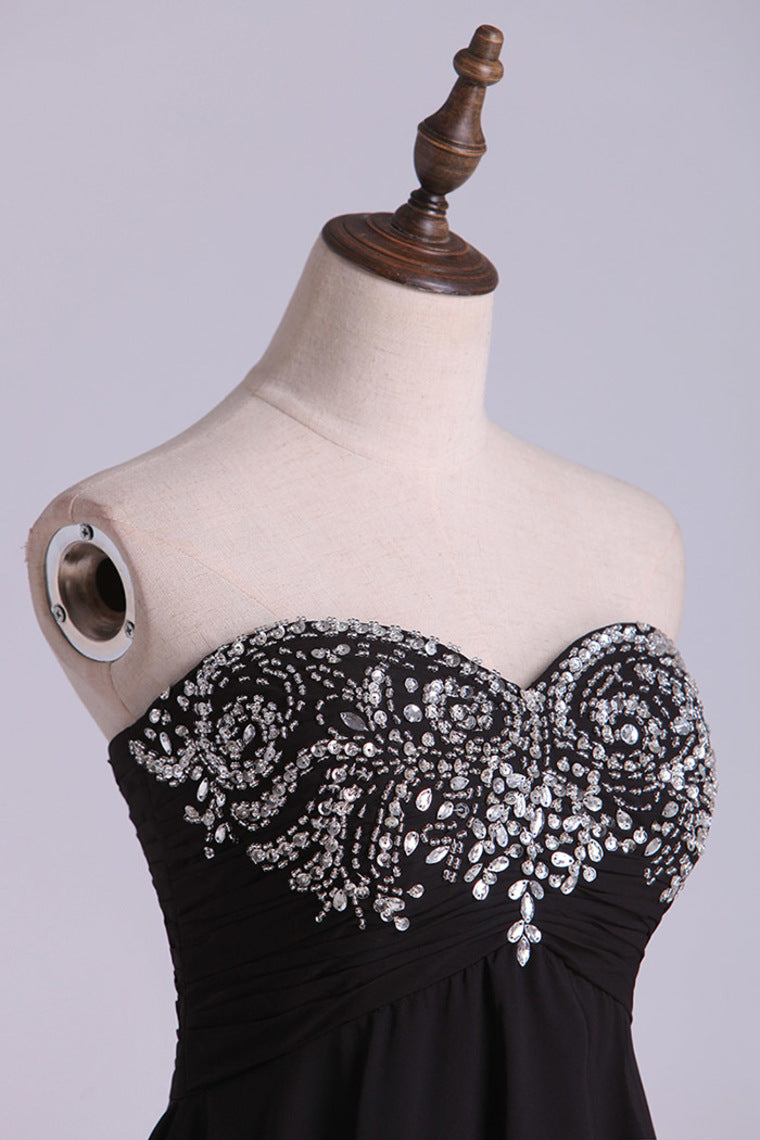 2022 Homecoming Dresses Sweetheart A Line Short Chiffon With Beads