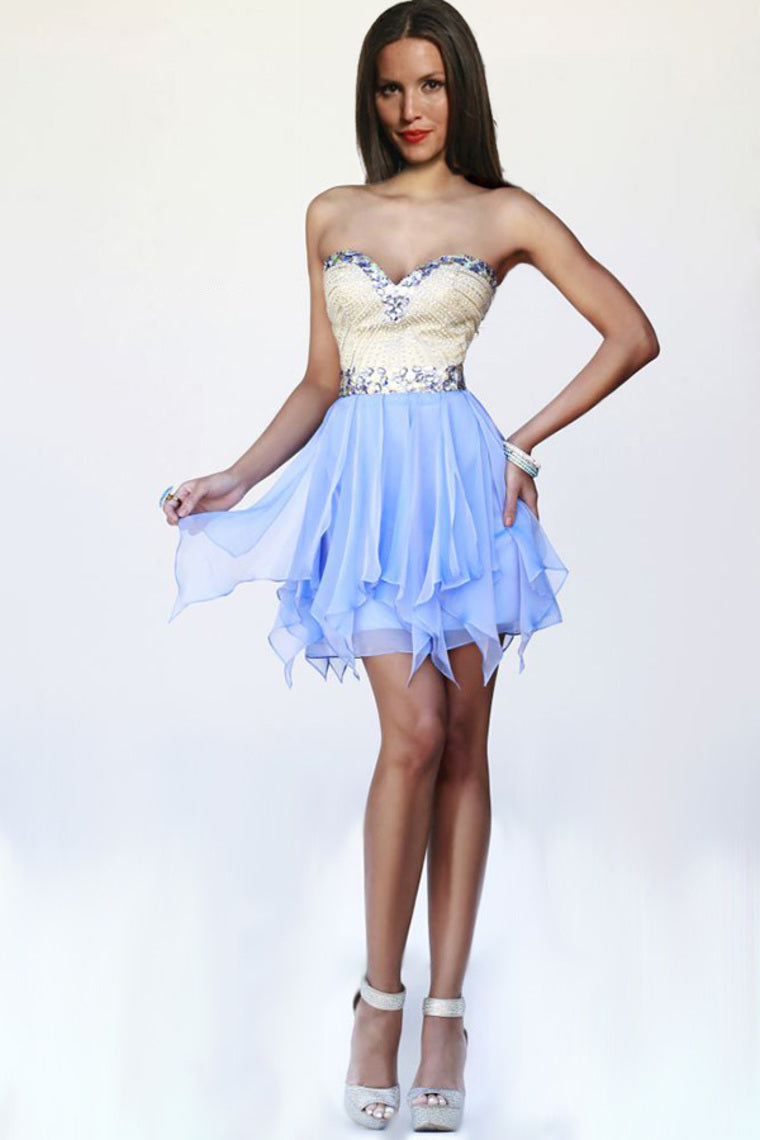 2022 Stunning Homecoming Dresses Sweetheart A Line Short/Mini With Beads New Arrival