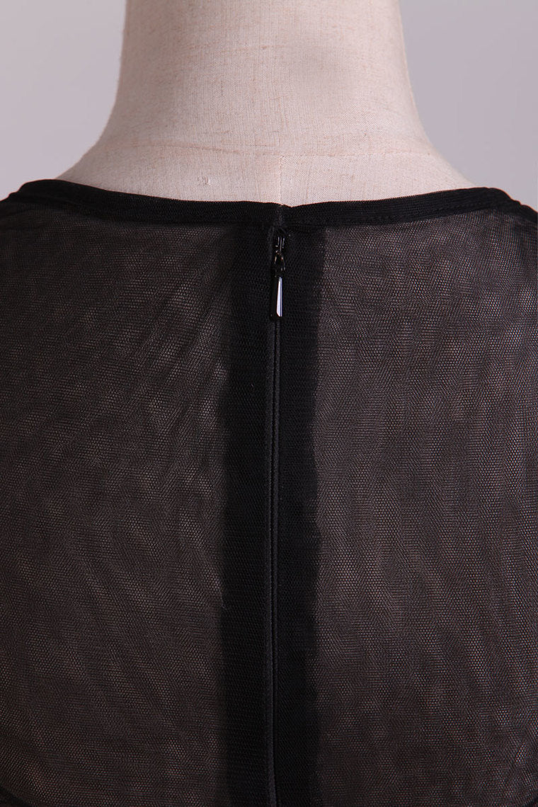 2022 Scoop A Line Evening Dresses Chiffon With Ruffles & Sash